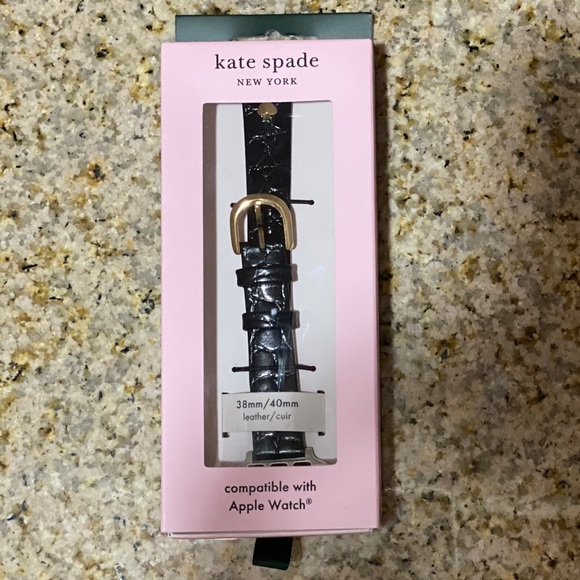 NEW! Kate Spade Croc Embossed Leather Apple Watch - Picture 5 of 14